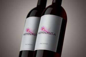 Etichetta vino rosso l'Arminauta